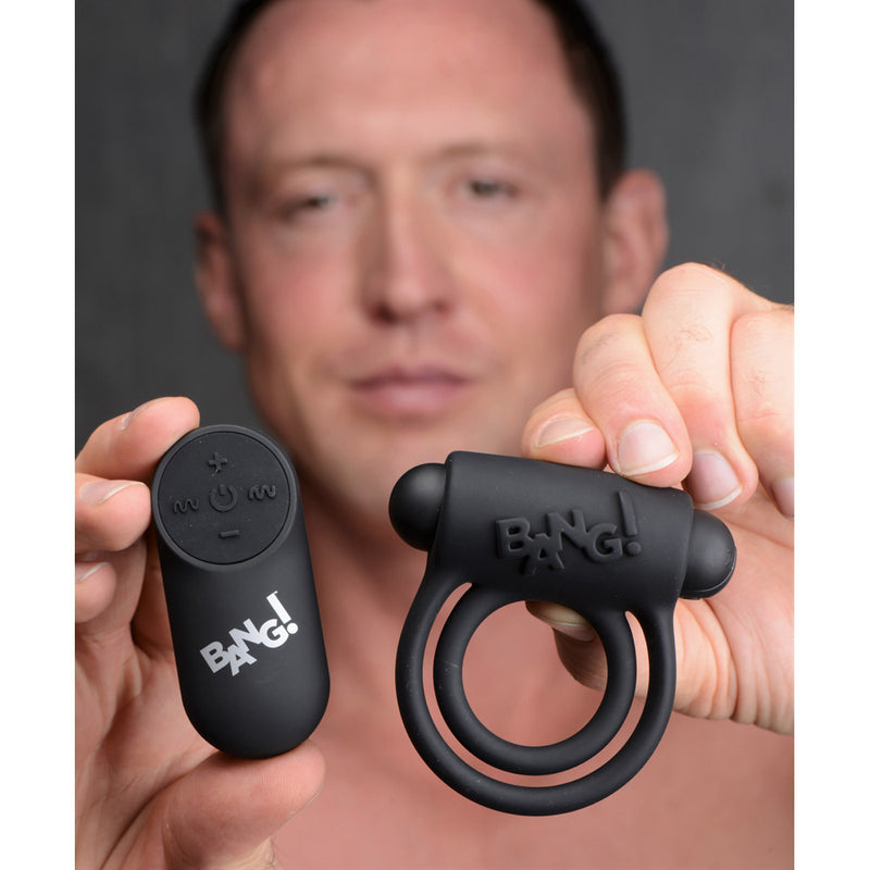 Bang! Silicone Cock Ring & Bullet With Remote Control