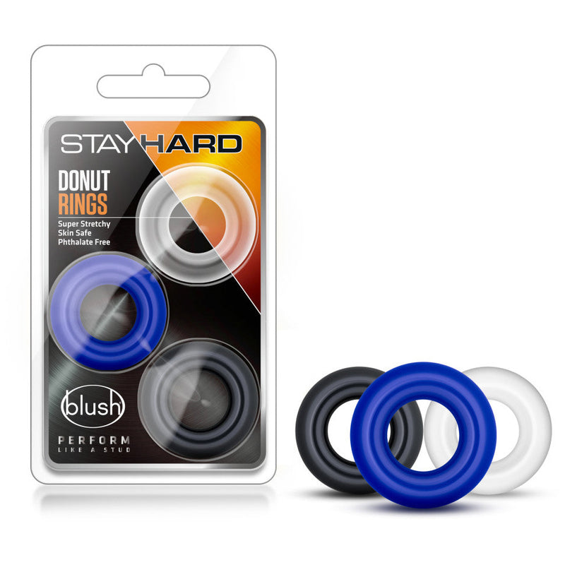 Stay Hard Donut Rings 3 Pack