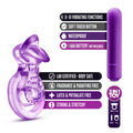 Play With Me Lick It Vibrating Double Strap Cockring