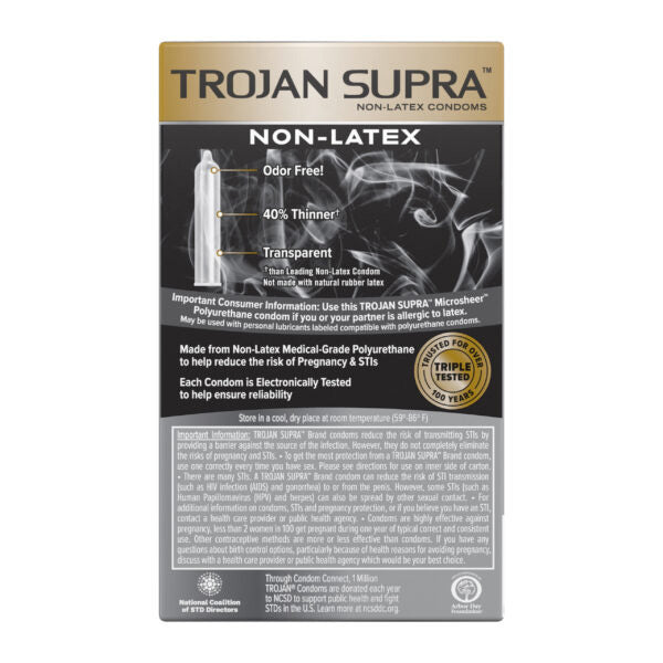 Trojan Supra Lubricated Condoms