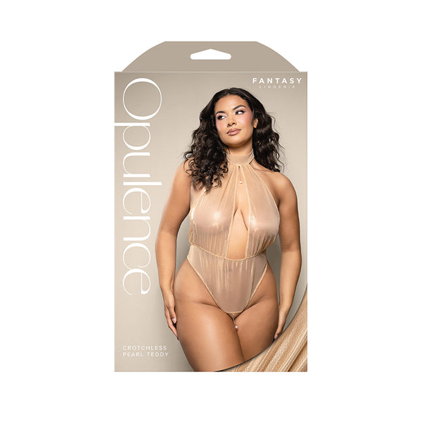 Crotchless Pearl Teddy