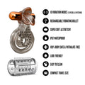 Stay Hard Vibrating Tonguey Cock Ring Set With Sleeve