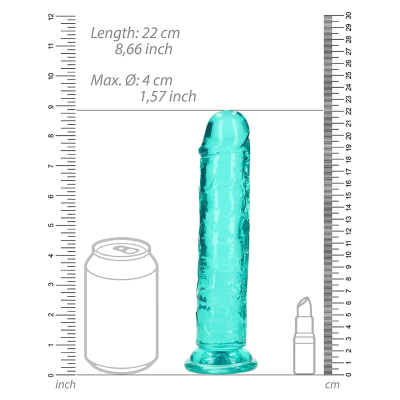 Realrock Crystal Clear Straight Realistic Dildo With Suction Cup