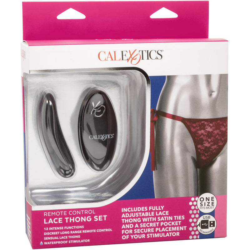 Remote Control Lace Thong Set