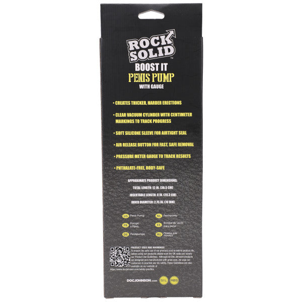 Rock Solid Boost It Penis Pump With Gauge