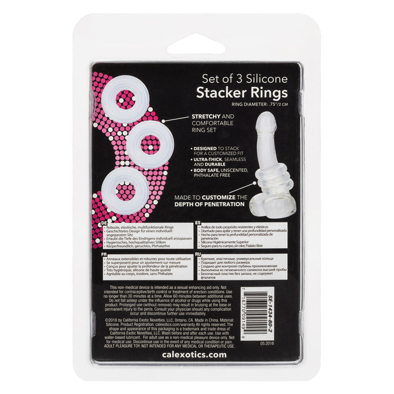 Set Of 3 Silicone Stacker Rings