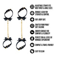 Temptasia Ardor Wrist & Ankle Restraints Black With Bow