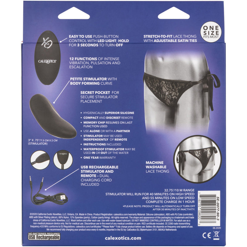 Remote Control Lace Thong Set