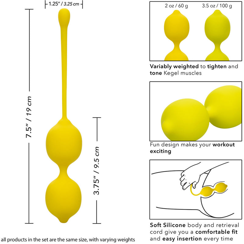 Kegel Training Set Lemon 2 Pack