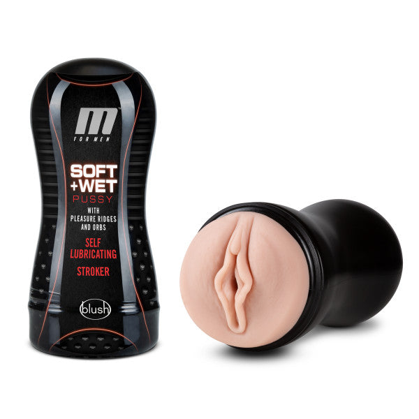 M For Men Soft And Wet Pussy With Pleasure Ridges And Orbs Self Lubricating Stroker Cup