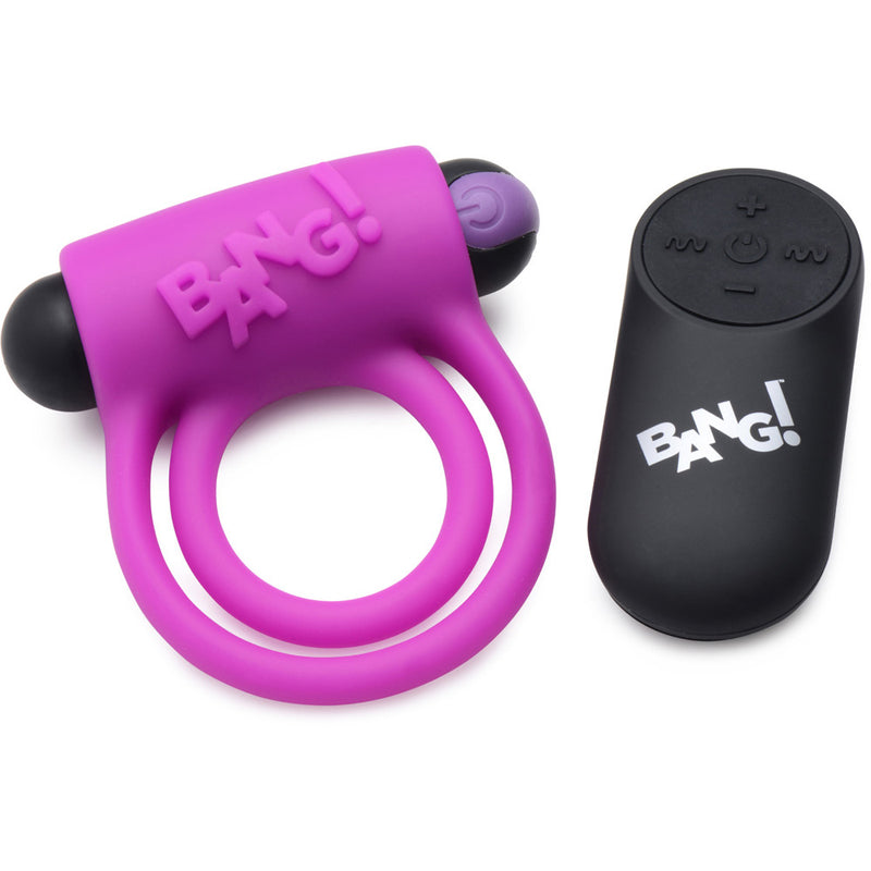 Bang! Silicone Cock Ring & Bullet With Remote Control