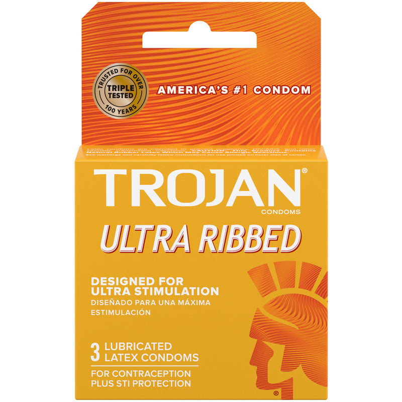 Trojan Ribbed Lubricated Condoms