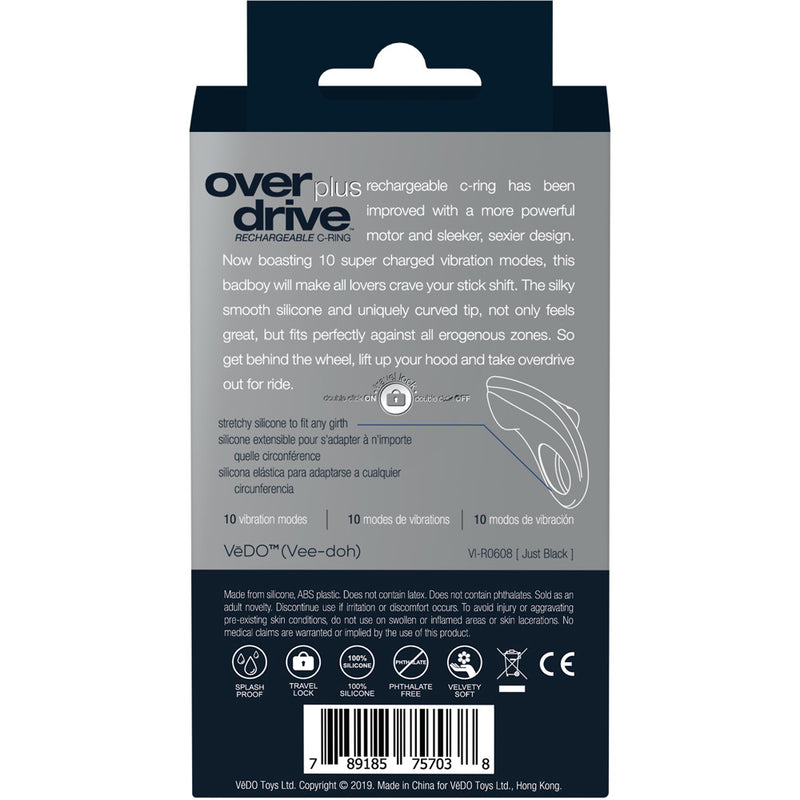 Overdrive Plus Rechargeable Cock Ring