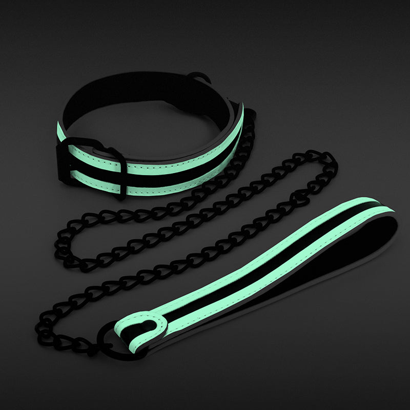 Glo Bondage Collar And Leash
