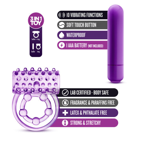 Play With Me The Player Vibrating Double Strap Cockring