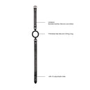 Ouch! Black & White Silicone Ring Gag With Adjustable Bonded Leather Straps