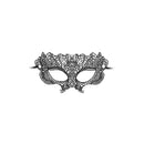 Ouch! Black & White Lace Eye Mask Princess