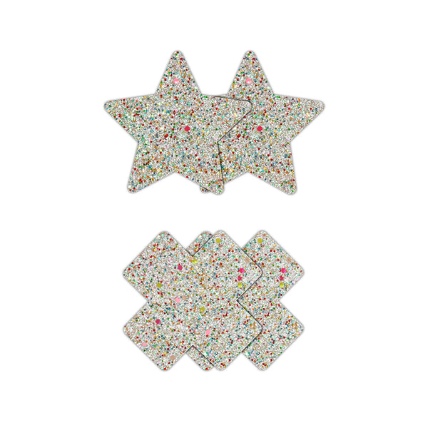 Pretty Pasties Star & Cross 2 Pair