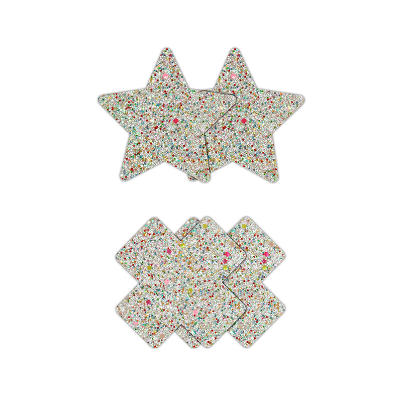 Pretty Pasties Star & Cross 2 Pair