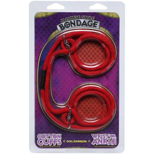 Japanese Style Bondage 100% Cotton Wrist Or Ankle Cuffs