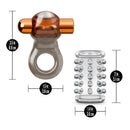 Stay Hard Vibrating Pointed Cock Ring Set With Sleeve