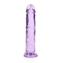 Realrock Crystal Clear Straight Realistic Dildo With Suction Cup