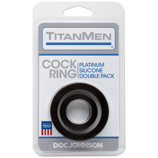 Titanmen Silicone Cock Rings Double Pack