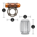 Stay Hard Vibrating Bristly Cock Ring Set With Sleeve