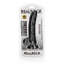Curved Realistic Dildo With Balls And Suction Cup