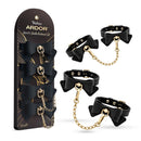 Temptasia Ardor Wrist & Ankle Restraints Black With Bow