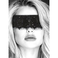 Ouch! Black & White Lace Mask With Elastic Straps