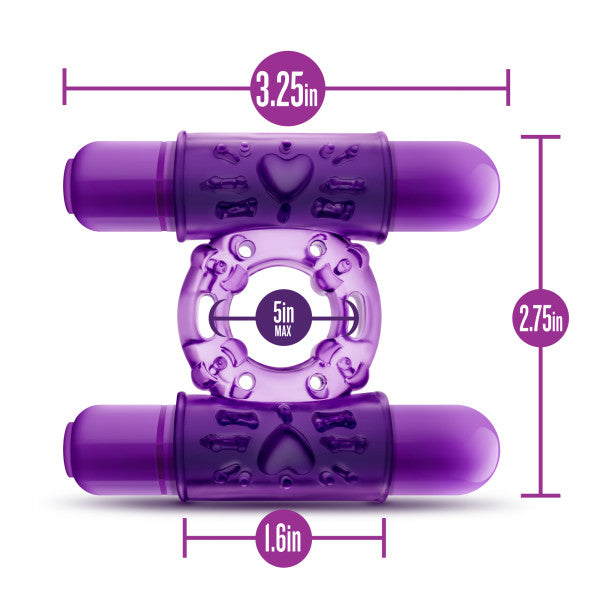Play With Me Double Play Dual Vibrating Cockring