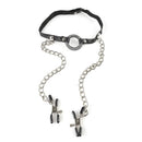 Fetish Fantasy Series O-Ring Gag Nipple Clamps