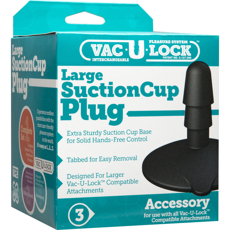 Vac-U-Lock Large Black Suction Cup Plug