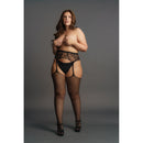 Le Desir Fishnet And Lace Garterbelt Stockings