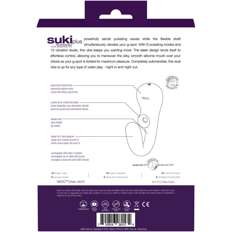 Suki Plus Rechargeable Dual Sonic Vibe