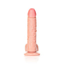 Curved Realistic Dildo With Balls And Suction Cup